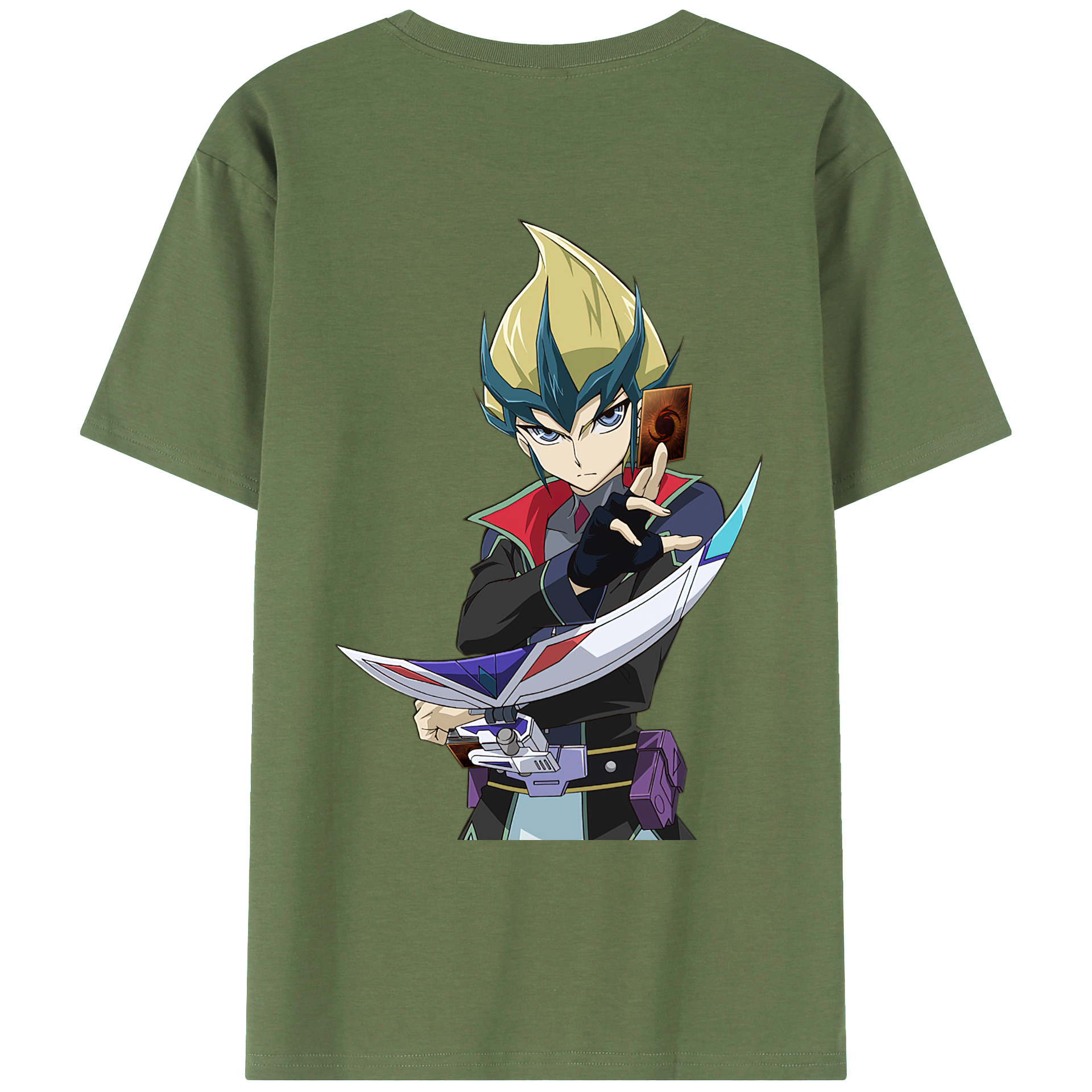 （画像用） 遊☆戯☆王 Yu-Gi-Oh! 綿100％ メンズ半袖Tシャツ（バックプリント） 通気性